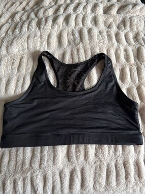ZYIA Black Racerback Mesh-Back Sports Bra